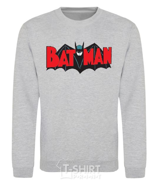 Sweatshirt BATMAN bat lettering sport-grey фото