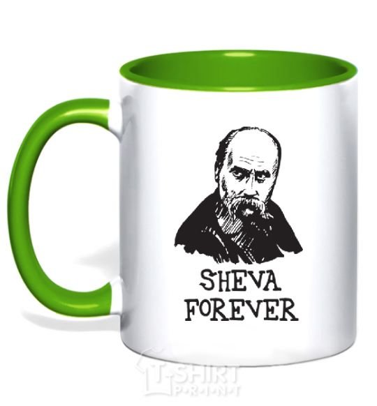 Mug with a colored handle Sheva forever kelly-green фото