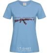 Women's T-shirt BEAUTY IS A TERRIBLE FORCE sky-blue фото