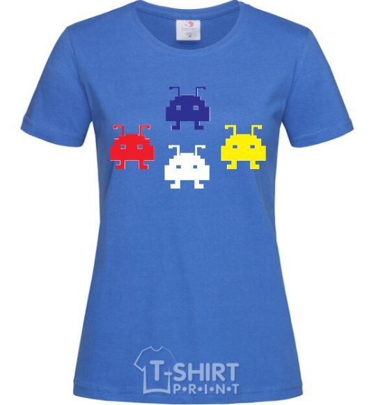 Women's T-shirt 8BIT GAME royal-blue фото