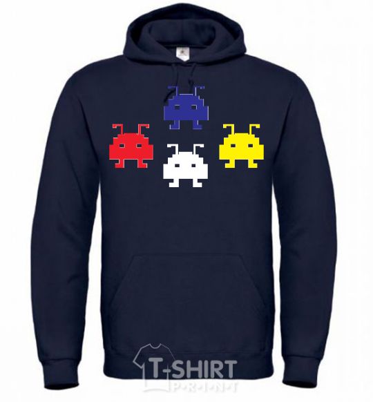 Men`s hoodie 8BIT GAME navy-blue фото