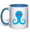 Mug with a colored handle SPRUT royal-blue фото