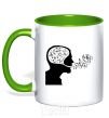 Mug with a colored handle MM notes kelly-green фото