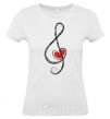 Women's T-shirt TREBLE CLEF White фото