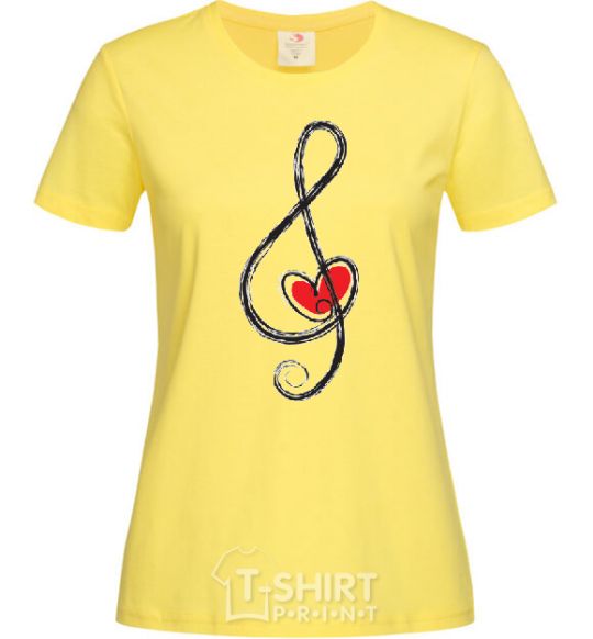 Women's T-shirt TREBLE CLEF cornsilk фото