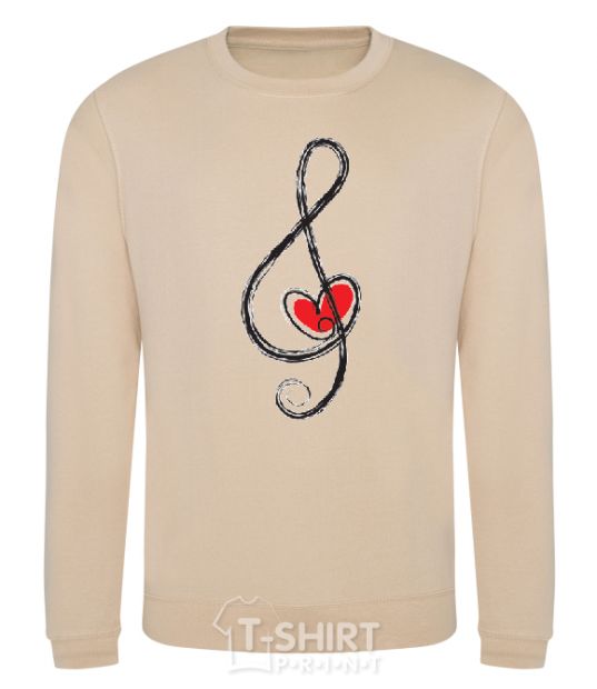 Sweatshirt TREBLE CLEF sand фото