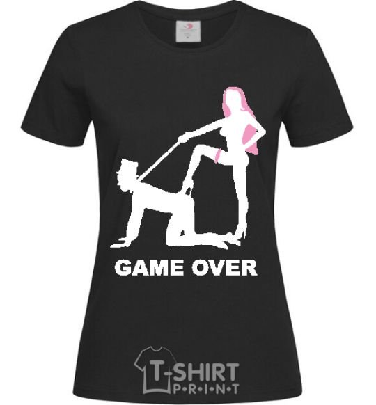 Женская футболка GAME OVER подкаблучник Черный фото