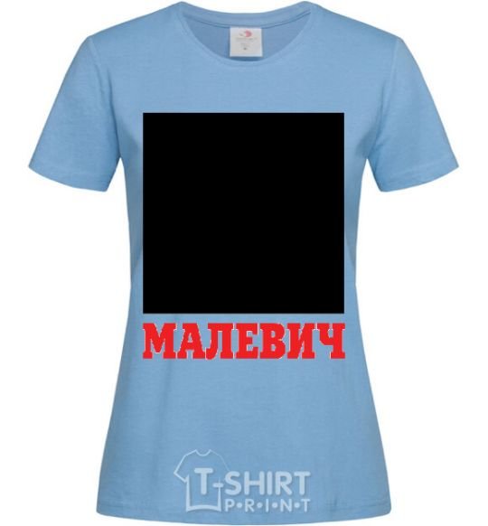 Women's T-shirt MALEVICH sky-blue фото