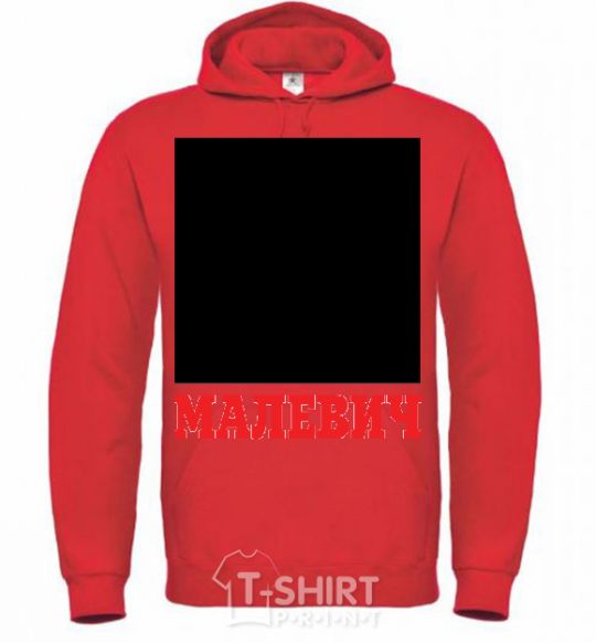Men`s hoodie MALEVICH bright-red фото
