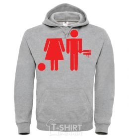 Men`s hoodie BAD GIRL Without had sport-grey фото