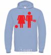 Men`s hoodie BAD GIRL Without had sky-blue фото