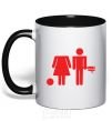 Mug with a colored handle BAD GIRL Without had black фото
