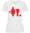 Women's T-shirt Bad boy and good Girl White фото