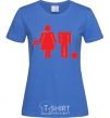 Women's T-shirt Bad boy and good Girl royal-blue фото