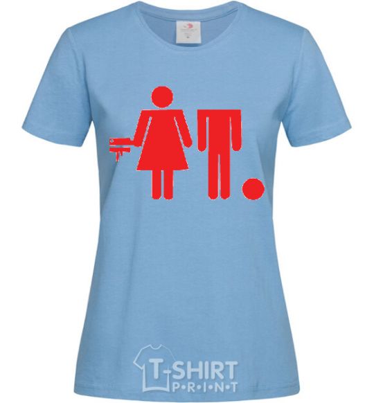 Women's T-shirt Bad boy and good Girl sky-blue фото