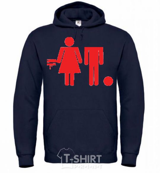 Men`s hoodie Bad boy and good Girl navy-blue фото