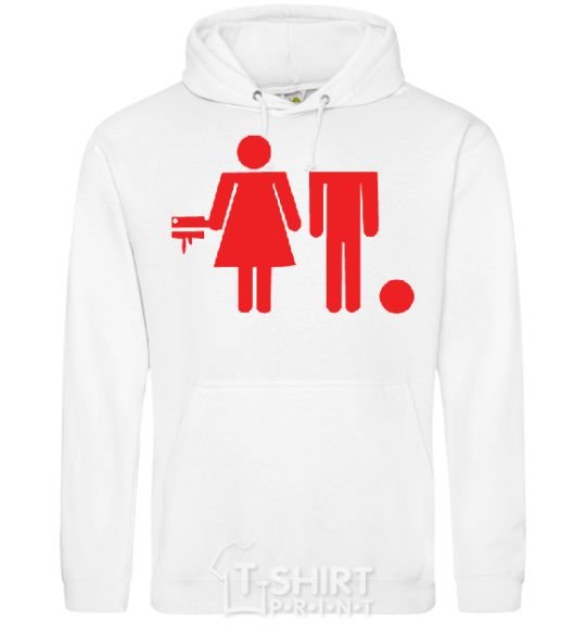 Men`s hoodie Bad boy and good Girl White фото