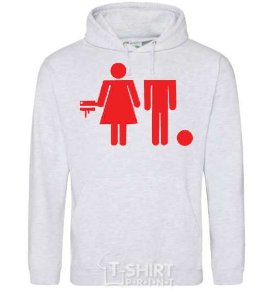 Men`s hoodie Bad boy and good Girl sport-grey фото