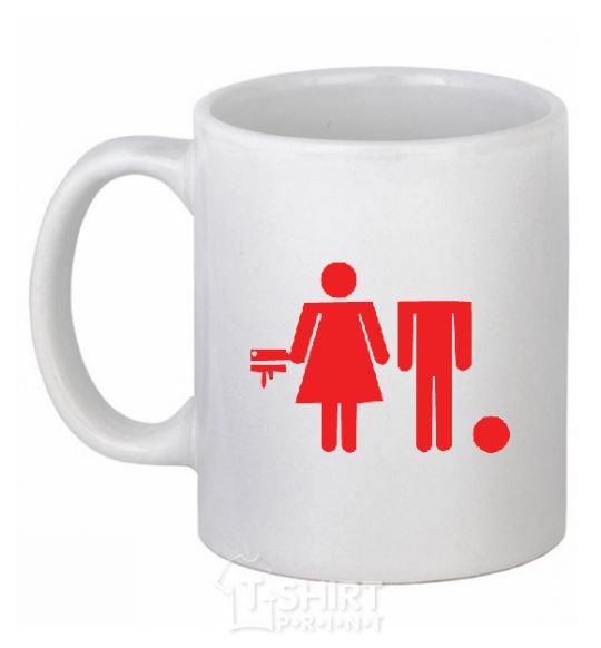 Ceramic mug Bad boy and good Girl White фото