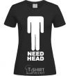 Women's T-shirt NEED HEAD black фото