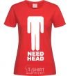 Women's T-shirt NEED HEAD red фото