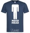 Men's T-Shirt NEED HEAD navy-blue фото