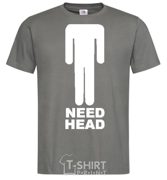 Men's T-Shirt NEED HEAD dark-grey фото
