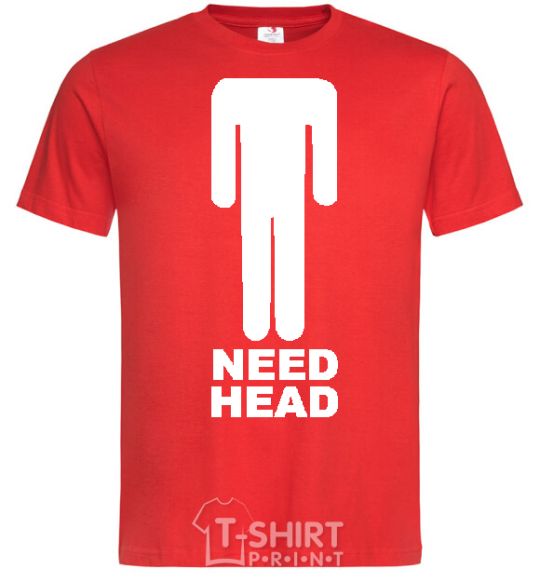 Мужская футболка NEED HEAD Красный фото