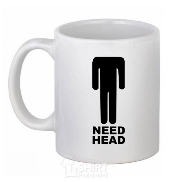 Чашка керамическая NEED HEAD Белый фото