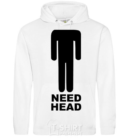 Men`s hoodie NEED HEAD White фото