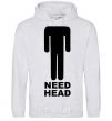 Men`s hoodie NEED HEAD sport-grey фото