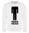 Sweatshirt NEED HEAD White фото