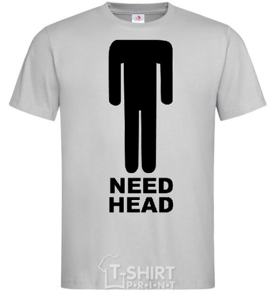 Мужская футболка NEED HEAD Серый фото