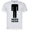 Men's T-Shirt NEED HEAD White фото