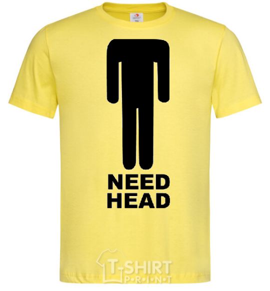 Мужская футболка NEED HEAD Лимонный фото