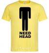 Men's T-Shirt NEED HEAD cornsilk фото