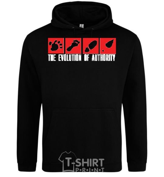 Men`s hoodie The evolution of authority black фото