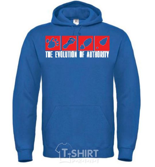 Men`s hoodie The evolution of authority royal фото