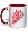 Mug with a colored handle FAMILY IS THE MOST IMPORTANT THING IN LIFE! Part 1 red фото