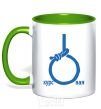 Mug with a colored handle COURSE kelly-green фото