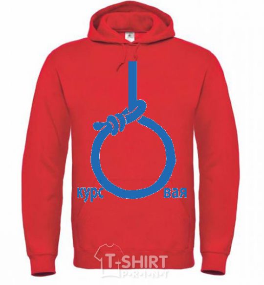 Men`s hoodie COURSE bright-red фото