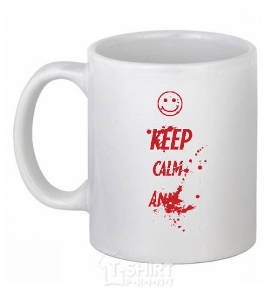 Чашка керамическая KEEP-CALM-AND... Белый фото