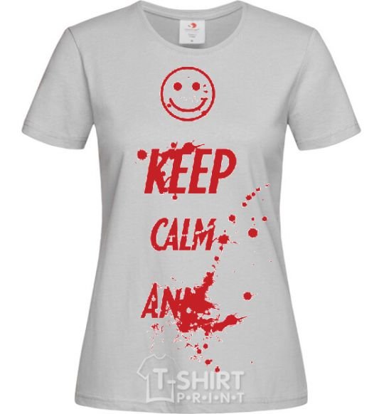 Women's T-shirt KEEP-CALM-AND... grey фото