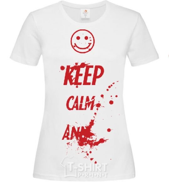 Женская футболка KEEP-CALM-AND... Белый фото