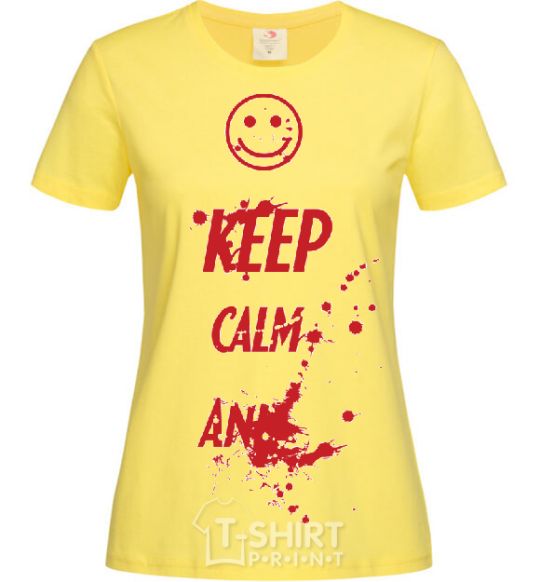 Women's T-shirt KEEP-CALM-AND... cornsilk фото