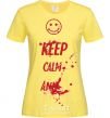 Women's T-shirt KEEP-CALM-AND... cornsilk фото