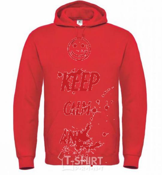 Men`s hoodie KEEP-CALM-AND... bright-red фото