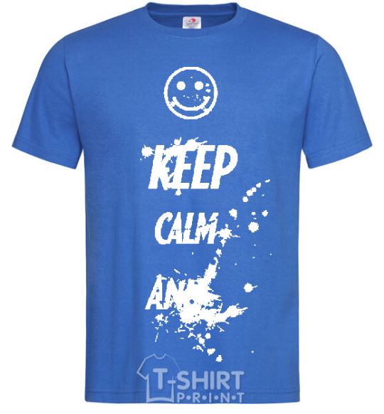Мужская футболка KEEP-CALM-AND... Ярко-синий фото