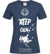 Женская футболка KEEP-CALM-AND... Темно-синий фото