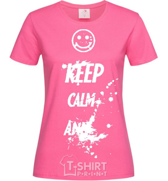 Женская футболка KEEP-CALM-AND... Ярко-розовый фото